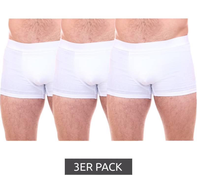 3er Pack watson´s Herren Boxershorts im Retro-Stil Baumwoll-Shorts Weiß von watson´s