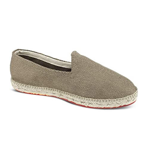 weltenmann Corralejo – Farbige Slip-on Espadrilles aus Baumwolle mit Schuhbeutel, Hazelnut, 42, Handmade in Spain von weltenmann