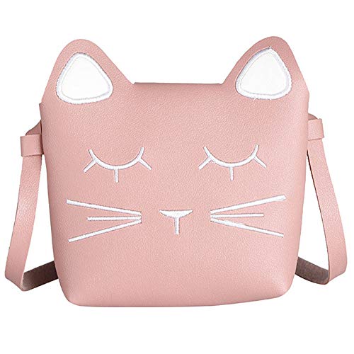 whatUneed Süße kleine Mädchen Umhängetasche Handtasche, Prinzessin Mini Taschen, Katze Cross Body Messenger Bag von whatUneed