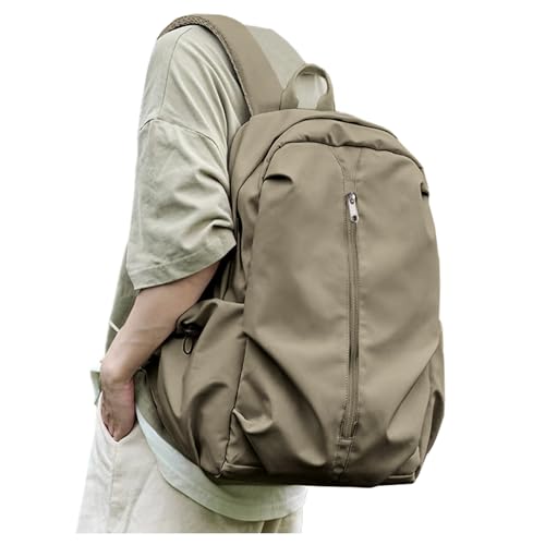 winspansy Schulrucksack Teenager, Rucksack Herren Damen Wasserdichter Laptoprucksack Rucksack für Mädchen Jungen Uni Schule Sportrucksack mit Laptopfach Daypacks School Travel Backpack Khaki von winspansy