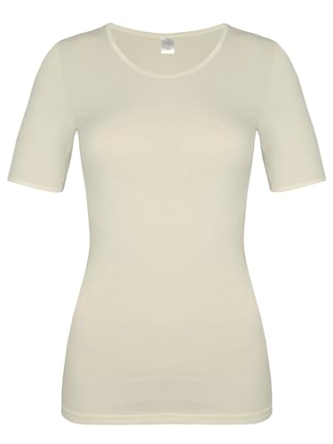 wobera ANGORA Damen-Unterhemd mit ½ Arm und 50% Angora, 30% Schurwolle und 20% Polyamid (Gr. S, Farbe: wollweiß) von wobera ANGORA