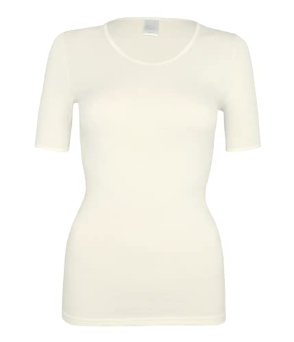 wobera T-Shirt oder Damenunterhemd mit ½ Arm aus 100% Seide (Gr. S, Farbe: naturweiß) von wobera ANGORA