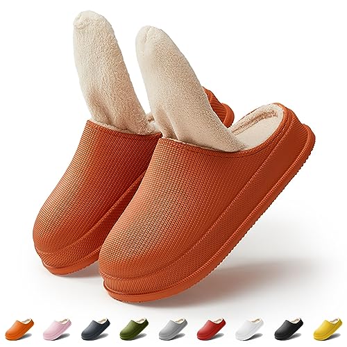 wolkensohle Hausschuhe Herren Damen Wasserdicht Rutschfeste Winterschuhe Warme Plüsch Cozy Slippers Leichte Reinigung Schlappen von wolkensohle