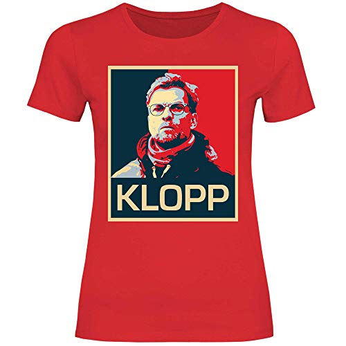 wowshirt Damen T-Shirt Jurgen Klopp Liverpool Trikot LFC, Größe:XL, Farbe:Red von wowshirt