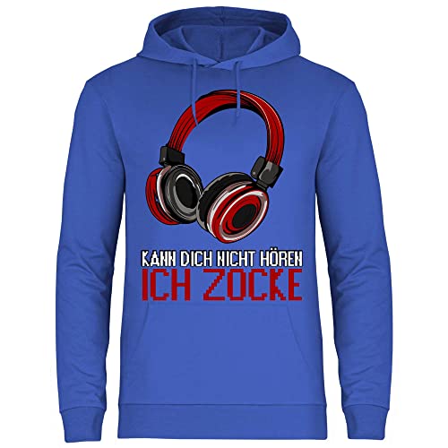 wowshirt Herren Hoodie Kann Dicht Nicht Hören Ich Zocke Gamer, Größe:S, Farbe:Royal von wowshirt