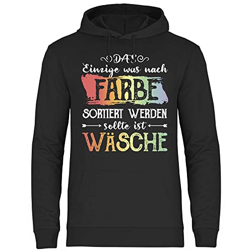 wowshirt Herren Hoodie Nach Farbe Sortiert Ist Wäsche Anti Nazis und Rechts Gegen Rassisten Politisch Menschenrechte, Größe:3XL, Farbe:Black von wowshirt