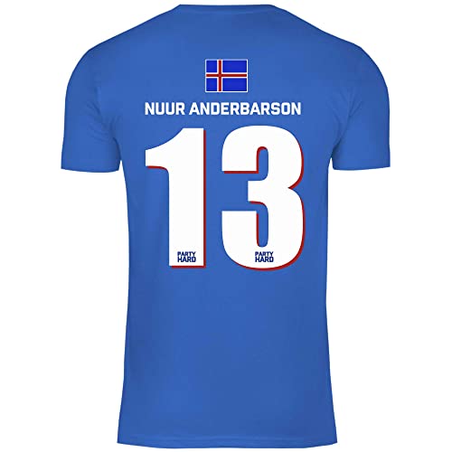 wowshirt Herren T-Shirt Fußball Sauf Trikot Karneval JGA Mallorca Party Crew Bier Gruppen, Größe:M, Farbe:13 Nuur Anderbarson Royal Blue von wowshirt