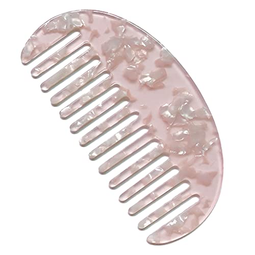 Breiter Zahn Haarkamm Marmor Leopardenmuster Acetat Antistatisch Entwirrende Haarbürste Haarkämme Für Frauen Dekorativ Mit Blumen von xbiez