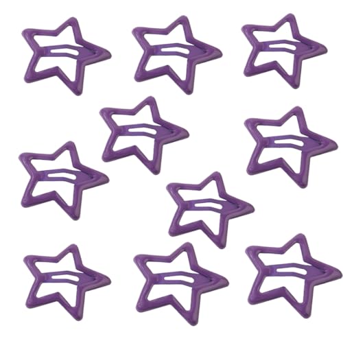 xbiez Haarspangen aus Legierung, Sternform, Haarspangen für Pferdeschwanz, Pony, Haarnadeln für Jugendliche und Kinder, Weihnachtsgeschenke, 10 Stück von xbiez