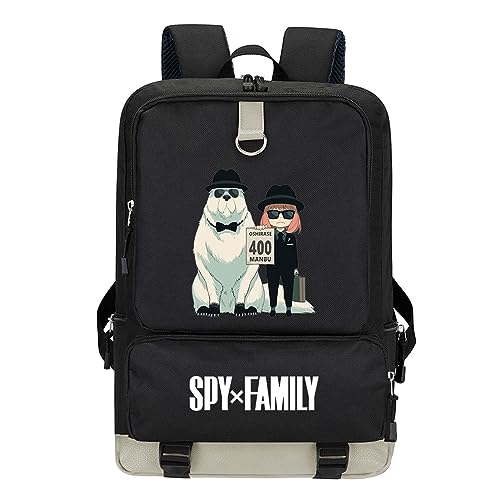 xhomeshop Spy x Family Rucksack Anya Forger Schulranzen Bonbonfarben College-Stil Rucksack Reise-Rucksack Schultasche von xhomeshop