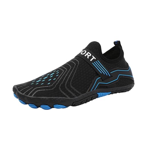 xiongwei La Trainer Damenschuhe Leichte Badeschuhe für Damen und Herren, Tauch- und Strandschuhe, Outdoor-Barfuß-Tauchschuhe, Schwimmen, Waten, Strandschuhe, Regenstiefel Maus Damen Schuhe (Black, 42) von xiongwei