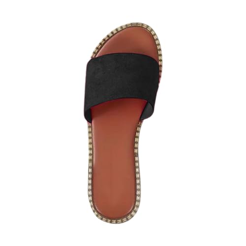 xiongwei Offene Schuhe Damen Sommer Damen-Strandsandalen, hohle lässige Hausschuhe, flache Schuhe, Retro-Sandalen Damen Schuhe Find (Black, 41) von xiongwei