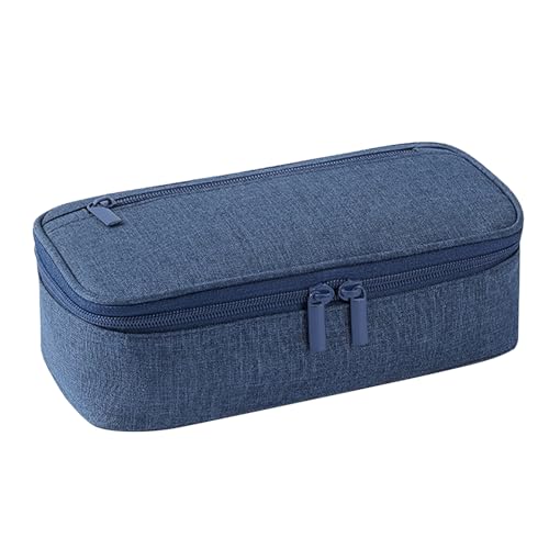 ycezw Bleistifttasche mit großer Kapazität, Bleistiftbeutel mit großer Kapazität - Schreibwaren-Organizer mit Reißverschluss - Bleistiftorganisator, Make-up-Tasche, Stifttasche, marineblau, ycezw Bleistifttasche mit großer Kapazität, Bleistiftbeutel mit großer Kapazität - Schreibwaren-Organizer mit Reißverschluss - Bleistiftorganisator, Make-up-Tasche, Stifttasche, marineblau, von ycezw