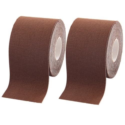 Band zum Brustheben, Wasserdichter Kleber, 2 Rollen, Baumwolle Weich Brust Push Up Tape für Kleider, Klebrig, Schneidbar, 2, Baumwolle, Kein Edelstein von yeeplant