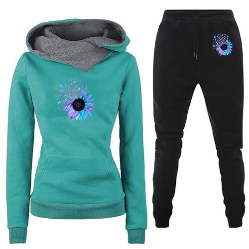 2 Teiliger Damen Hoodie Hosenanzug Mit Langen Pullover Modische Herbst Winter Outfits Sport Rundhals Mit Langen Ärmeln Bedruckte Pullover Hosen Zwei Jogging Großes Set Lockerer Anzug In Großer Größe von yruphome