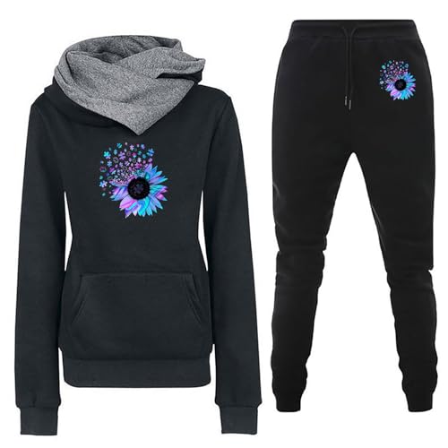 2 Teiliger Damen Hoodie Hosenanzug Mit Langen Pullover Modische Herbst Winter Outfits Sport Rundhals Mit Langen Ärmeln Bedruckte Pullover Hosen Zwei Jogging Großes Set Lockerer Anzug In Großer Größe von yruphome