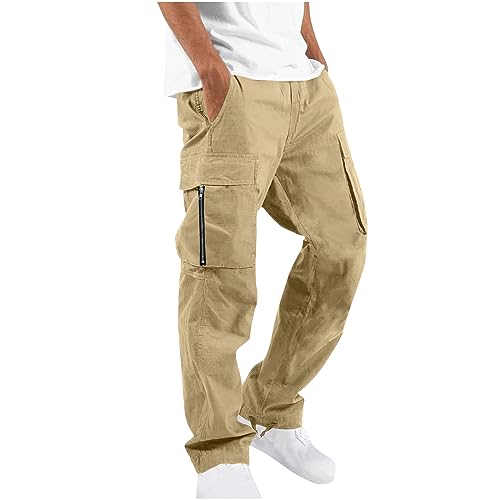 Cargohose Herren Hose Lässige Sporthose Lose Cargo Hose Freizeithose Casual Baggy Cargohose Jogginghose Trainingshose Arbeitshose Outdoorhose Jogger für Männer Work Hosen Sweathose Mit Taschen von yruphome