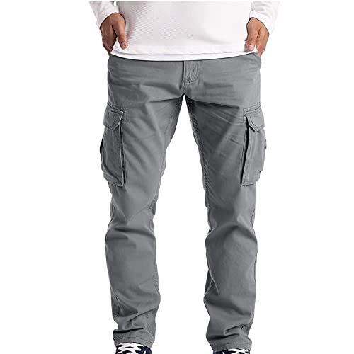 Cargohose Herren Hose Lässige Sporthose Lose Cargo Hose Freizeithose Casual Baggy Cargohose Jogginghose Trainingshose Arbeitshose Outdoorhose Jogger für Männer Work Hosen Sweathose Mit Taschen von yruphome