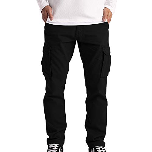 Cargohose Herren Hose Lässige Sporthose Lose Cargo Hose Freizeithose Casual Baggy Cargohose Jogginghose Trainingshose Arbeitshose Outdoorhose Jogger für Männer Work Hosen Sweathose Mit Taschen von yruphome