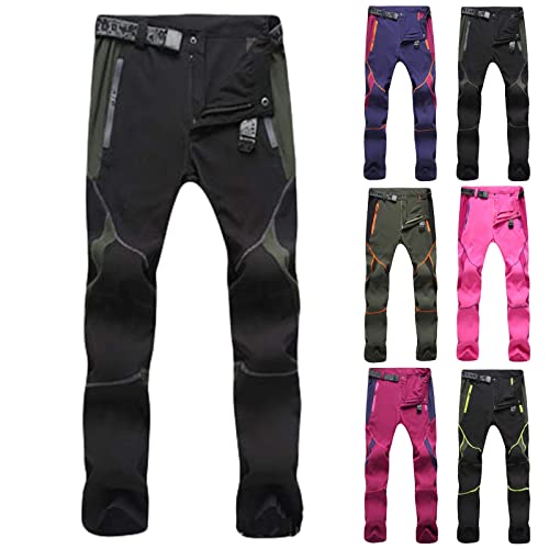 Cargohose Herren Wasserdicht Winddicht Wanderhose Sport Hosen Warme Softshellhosen Winter Outdoorhose Jogginghose Trainingshose Trekkinghose Fleece Gefüttert Softshellhose Funktionshose Snowboardhose von yruphome