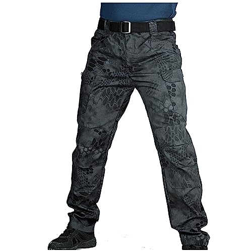 Cargohose Herren Wasserdicht Winddicht Wanderhose Sport Hosen Warme Softshellhosen Winter Outdoorhose Jogginghose Trainingshose Trekkinghose Fleece Gefüttert Softshellhose Funktionshose Snowboardhose von yruphome