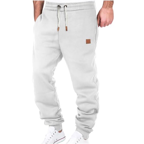 Herren Cargohose Baumwolle Hose Winter Multi Taschen Outdoorhose Wanderhose Gerade Geschnittene Jogginghose Einfarbiger Chino Cargo Hose Männer Causal Sporthose Jogging Freizeithose Mit Kordelzug von yruphome