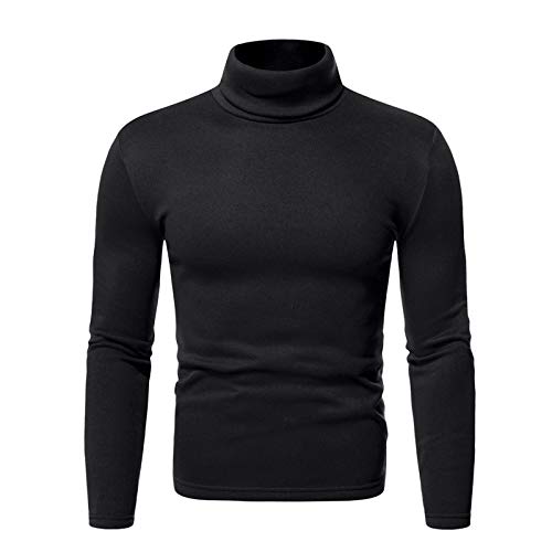 Herren Rollkragenpullover Langarmhemden Regular Fit Elastisches Sweatshirt Warme UnterwäSche Halber Kragen Pullover LäSsig Solide Thermische Rollkragenpullover Base Shirt Bluse Herren Pullover Basic von yruphome