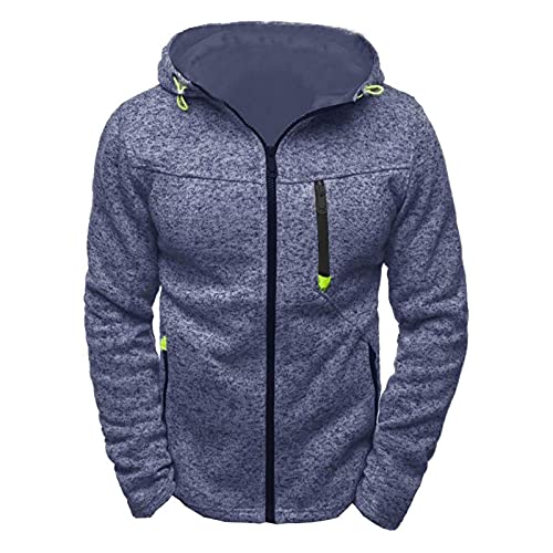 Kapuzenpulli ÜBergangsjacke Herren Jacke Zip Up Hoodies 2023 Kapuzenpulli Sweatshirt Winterjacke LäSsiges Top Fitness Pullover Lockerer Hoodie Warmer Sportlicher Pullover Jacke Langarm Streetwear von yruphome