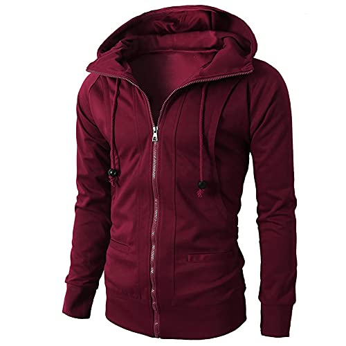 Kapuzenpulli ÜBergangsjacke Herren Jacke Zip Up Hoodies 2023 Kapuzenpulli Sweatshirt Winterjacke LäSsiges Top Fitness Pullover Lockerer Hoodie Warmer Sportlicher Pullover Jacke Langarm Streetwear von yruphome