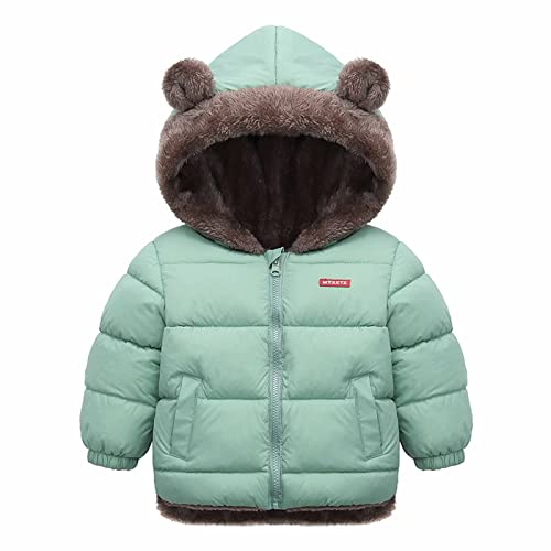 Kinderjacke Daunenjacke MäDchen Jungen Winterjacke Fleece GefüTtert Jacke Mit Kapuze ReißVerschluss Jacke Mantel PlüSch Dicke Steppjacke Warme Outdoor Jacke Schneejacke Kinderkleidung Outwear von yruphome