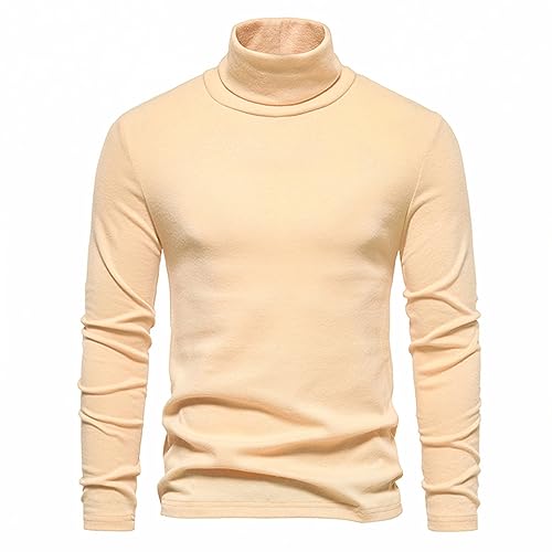 Langarm Oberteile Herren T Shirts Für Herren Freizeithemden Rollkragenpullover Mit Knöpfen Baumwolle Shirt Lässig Rollkragenpullover Oberteile Bluse Sportbekleidung Freizeitkleidung Thermo Oberteile von yruphome