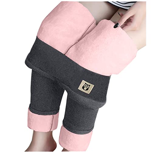 Thermo Leggings Damen Fleece GefüTtert Warme Leggings Thermohose Verdickte PlüSch GefüTtert Leggings Dicke Fleece PlüSch Winter Warm Jogginghose Bequem Hohe Taille ÜBergroßE Thermoleggings FüR Frauen von yruphome