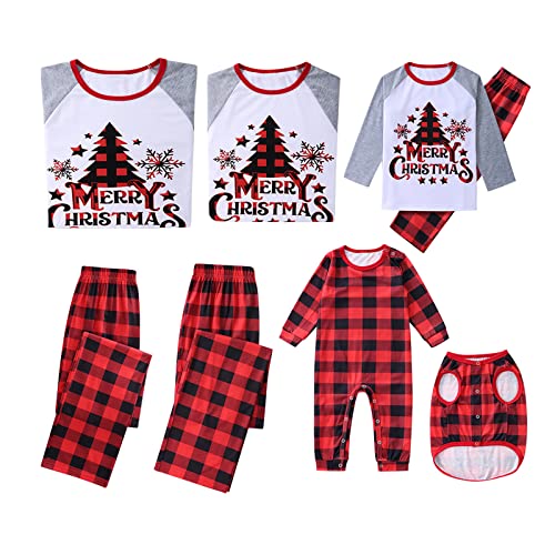 Weihnachts Pyjamas Die Familie Passende Weihnachts Pyjamas Die Familie Passende Weihnachts Damen Herren Kinder T Shirt Und Unterteil Mit Buchstaben Karomuster Loungewear Mit Buchstaben Und Karomuster von yruphome