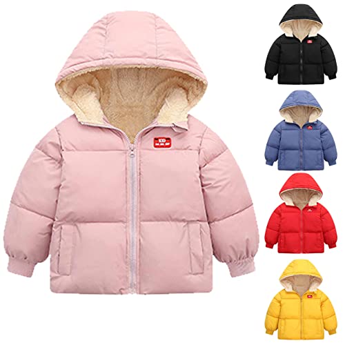 yruphome Kleinkind Baby Jungen MäDchen Daunenjacke Steppmantel Warm GefüTtert Fleece Kurzmantel Wintermantel PlüSch Kapuzenjacke Winddicht Softshell Jacke ÜBergangsjacke Weich Warm Dick Outdoor Jacke von yruphome