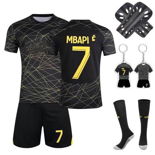 Fußball Trikot Kinder,Fußballtrikots Fussball T-Shirt Shorts Fussball Trikot Kinder Set mit Schienbeinschoner Socken Schlüsselanhänger für Jungen Fußball Trikot Kinder,Fußballtrikots Fussball T-Shirt Shorts Fussball Trikot Kinder Set mit Schienbeinschoner Socken Schlüsselanhänger für Jungen von yumcute