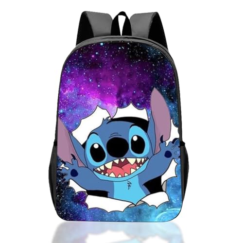 SDZ1 Stitch Rucksack Kindergarten Mädchen Jungen, Stitch Kindergartenrucksack für Mädchen Jungs von 4-12 Jahren, Kinderrucksack 36cm x 24cm x 11cm, Das Perfekte Geschenk für Mädchen, Die jungs Lieben von yumcute