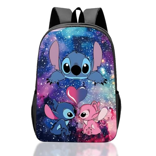 SDZ2 Stitch Rucksack Kindergarten Mädchen Jungen, Stitch Kindergartenrucksack für Mädchen Jungs von 4-12 Jahren, Kinderrucksack 36cm x 24cm x 11cm, Das Perfekte Geschenk für Mädchen, Die jungs Lieben von yumcute