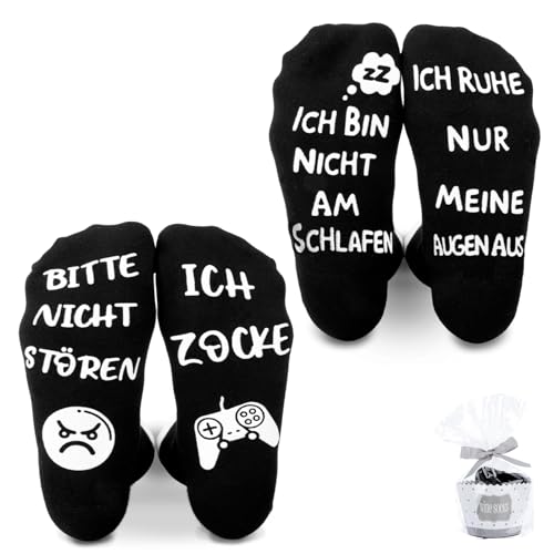 yumcute Lustige Socken Geschenke für Männer, Frauen, Papa und Opa, Socken mit Spruch, Geburtstagsgeschenk Weihnachtsgeschenke für Männer Opa Papa Socken Herren 37-44 von yumcute