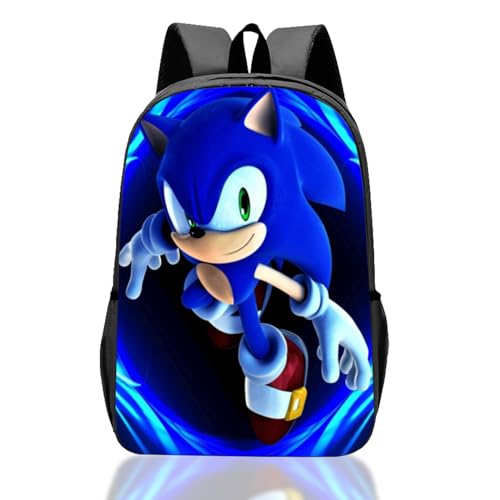 yumcute Sonic Rucksack Kindergarten Jungen, Kindergartenrucksack für Jungs von 4-12 Jahren, Kindergartenrucksack 36cm x 24cm x 11cm, Das Perfekte Geschenk für Jungs, Die Sonic Lieben von yumcute