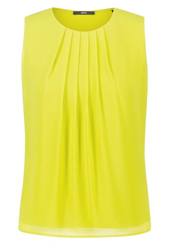 zero Damen Blusentop mit Falten Apple Green,36 von zero