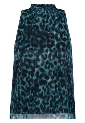 zero Damen Blusentop mit Leoprint GreenBlack,42 von zero