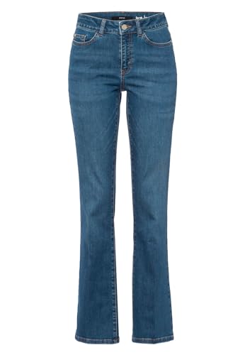 zero Damen Jeans Flared Fit Style Florance 32 Inch Blue Denim,42 von zero