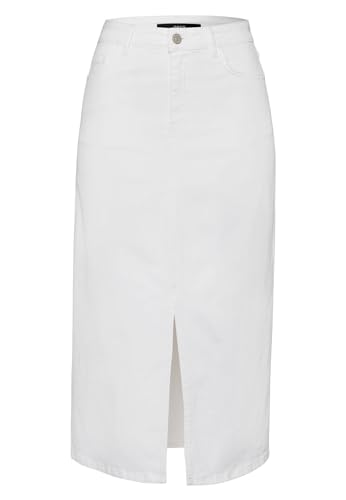 zero Damen Jeansrock Midi Länge White Denim,42 von zero