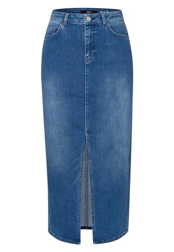 zero Damen Jeansrock Midi mit Schlitz Middle Blue Denim,36 von zero