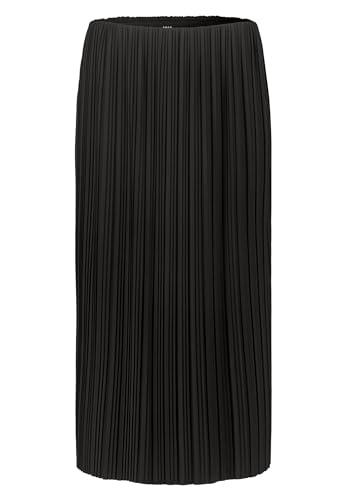 zero Damen Plisseerock Midi Black Beauty,34 von zero