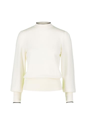 zero Damen Pullover mit Kontrastpaspel Patch CreamBlack,38 zero Damen Pullover mit Kontrastpaspel Patch CreamBlack,38 von zero