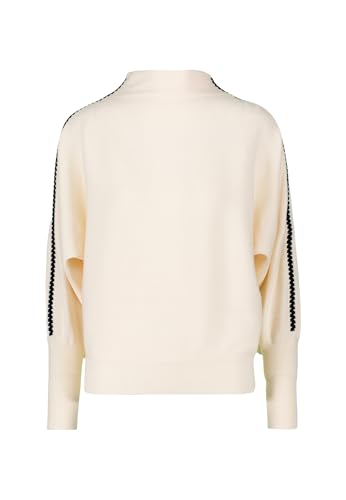 zero Damen Pullover mit Kontraststreifen Patch CreamBlack,38 zero Damen Pullover mit Kontraststreifen Patch CreamBlack,38 von zero