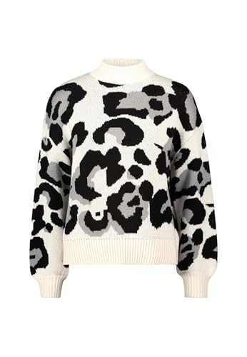 zero Damen Pullover mit Leoprint Patch CreamBlack,42 zero Damen Pullover mit Leoprint Patch CreamBlack,42 von zero