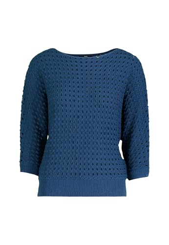 zero Damen Pullover mit Lochmuster Ensign Blue,40 zero Damen Pullover mit Lochmuster Ensign Blue,40 von zero