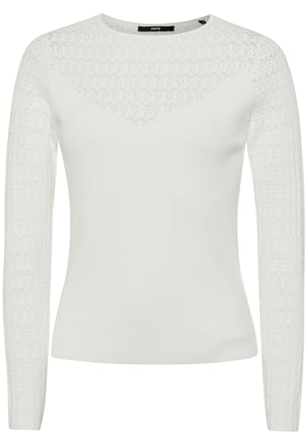 zero Damen Pullover mit Lochmuster Offwhite,44 zero Damen Pullover mit Lochmuster Offwhite,44 von zero